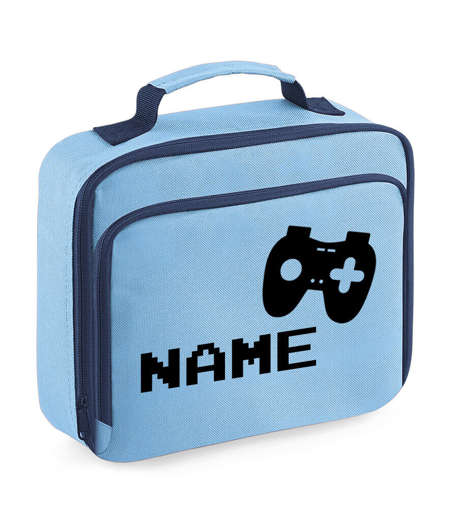 Personalised Gamer Lunch Bag Kids Boys School Insulated Childrens Snack Box