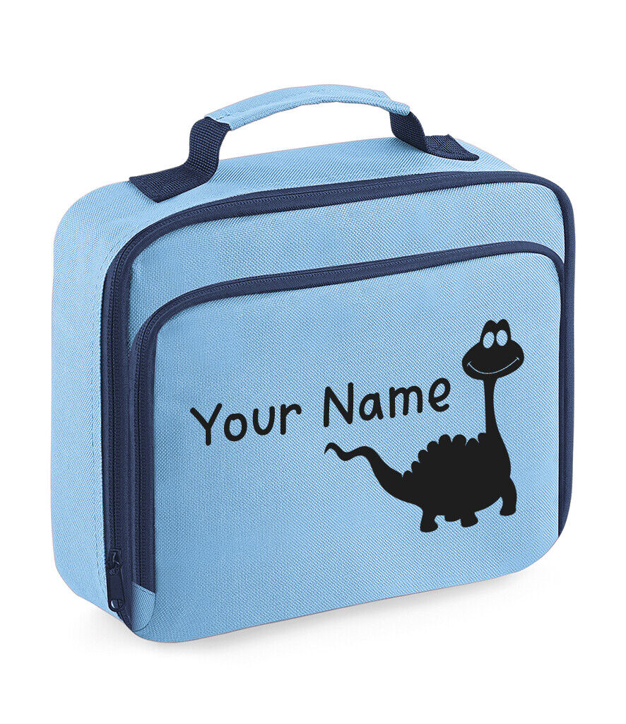 Personalised Lunch Bag Boys Dinosaur School Insulated Childrens Snack Box Gift