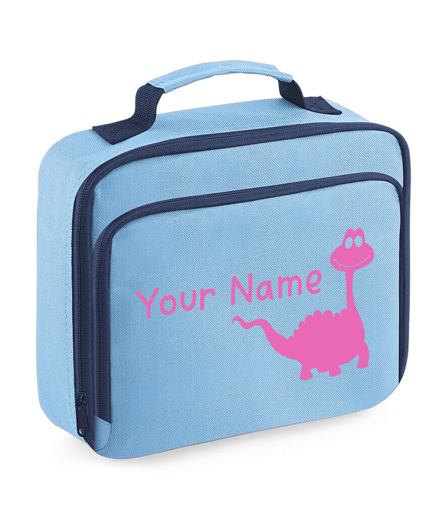 Personalised Lunch Bag Boys Dinosaur School Insulated Childrens Snack Box Gift