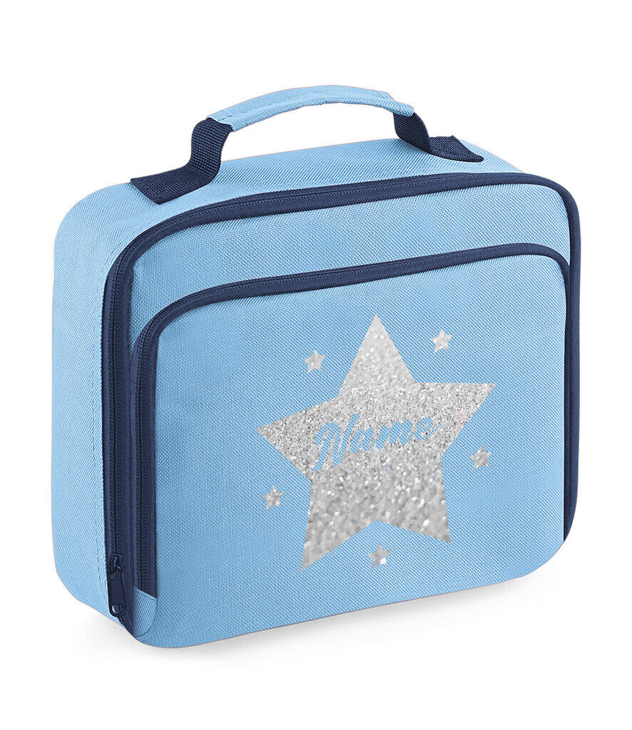 Personalised School Lunch Bag Insulated Snack Box Childrens Star Boys Girls Gift