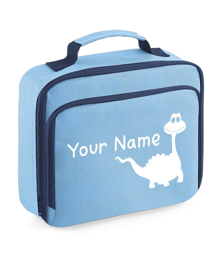 Personalised Lunch Bag Boys Dinosaur School Insulated Childrens Snack Box Gift