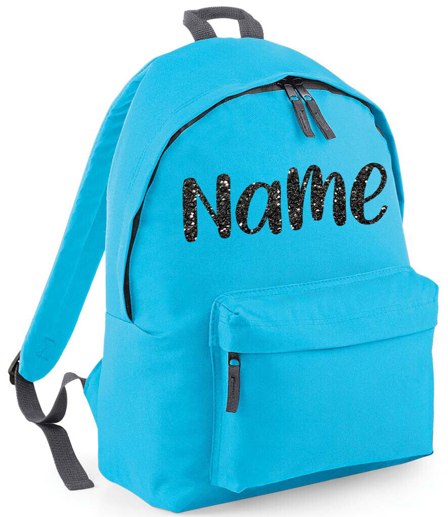 Personalised School Backpack Bag Kids Any Name Text Girls Boys Rucksack PE Kit