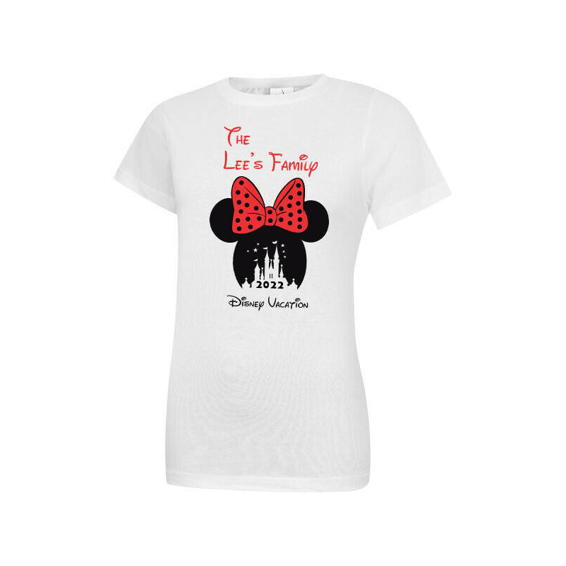 Personalised Mickey Minnie Mouse Vacation 2022 Family Name T-Shirt, Unisex Top