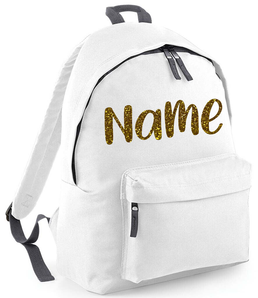 Personalised School Backpack Bag Kids Any Name Text Girls Boys Rucksack PE Kit