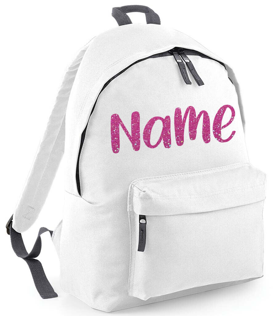 Personalised School Backpack Bag Kids Any Name Text Girls Boys Rucksack PE Kit