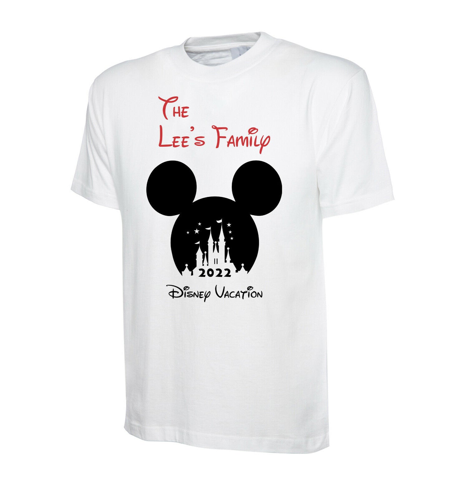 Personalised Mickey Minnie Mouse Vacation 2022 Family Name T-Shirt, Unisex Top